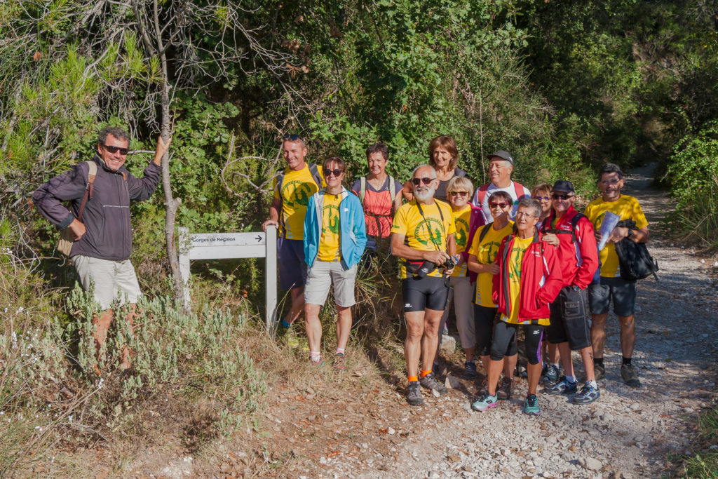 Randonnée Gorges de Régalon Photo de groupe de la Ronde des Bois